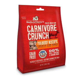 [SC-CC-B3] Stella & Chewy’s Freeze-Dried Raw Carnivore Crunch Treats for Dogs (Grass-Fed Beef) 3.25oz