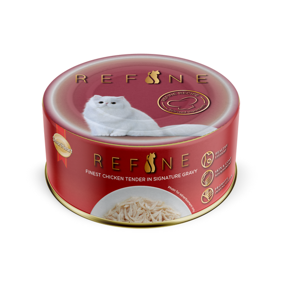 [1ctn=24cans] SmartHeart Refine Wet Canned Food for Cats (Chicken Tender in Signature Gravy) 80g