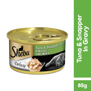 [1carton=24cans] Sheba Tuna & Snapper Wet Canned Food for Cats (85g)