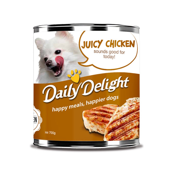 Daily Delight Juicy Chicken Canned Food for Dogs (2 sizes)
