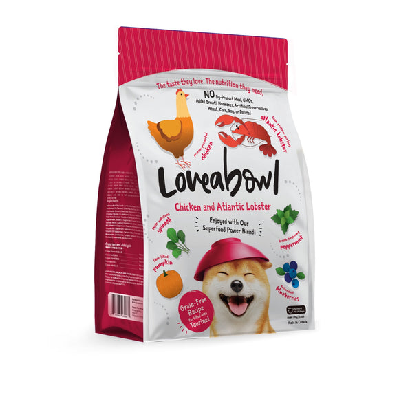 [20% off] Loveabowl Grain Free Chicken & Atlantic Lobster Recipes for Dogs (4 sizes)