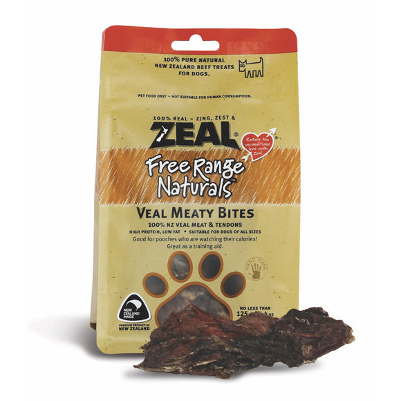 [Buy2Free1] Zeal Free Range Natural Veal Meaty Bites Treats for Dogs (125g)