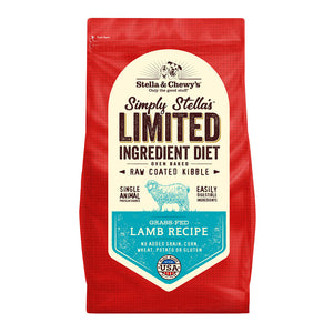 Stella & Chewy’s Simply Stella’s Limited Ingredient Grass-Fed Lamb Raw Coated Kibble (2 sizes)