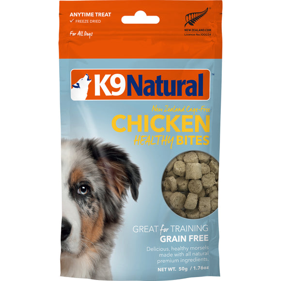K9 Natural Freeze-Dried Healthy Bites Chicken Treats for Dogs (50g)