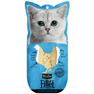 [KC-799] Kit Cat Fillet Fresh Chicken & Smoked Fish Treats for Cats