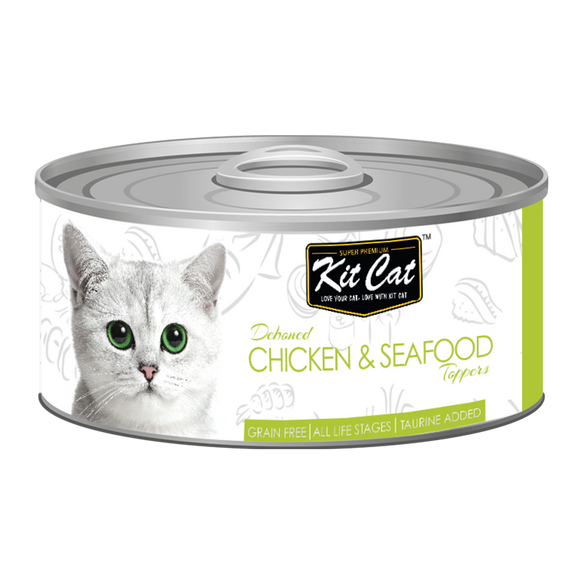 [1carton] Kit Cat Topper Series Canned Food (Chicken & Seafood) 80g x 24cans