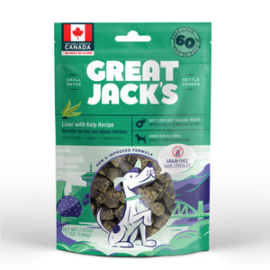 Canadian Jerky Great Jack's Liver with Kelp Recipe Treats for Dogs (7oz / 198g)