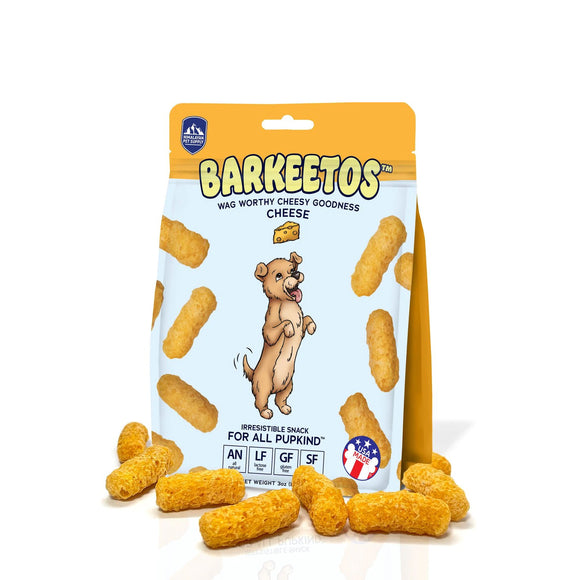 Himalayan Pet Supply Barkeetos Grain-Free Cheese Crunchy Dog Treat (3oz)