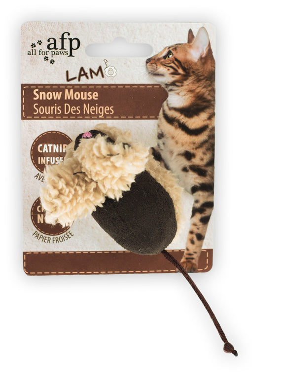 AFP Lambswool Snow Mouse Brown for Cats