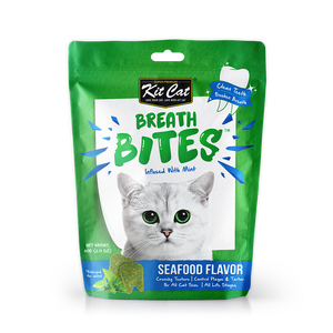 [3 for $8.80] Kit Cat Breath Bites Seafood Treats for Cat (60g)