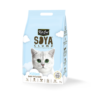 Kit Cat Soya Clump Cat Litter (Baby Powder) 7L
