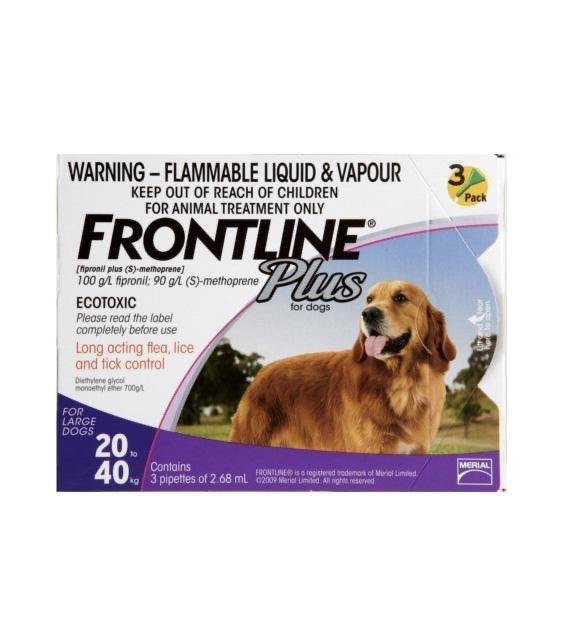 Frontline Plus Flea & Tick Treatment for Large Dogs (20-40kg)