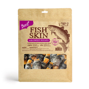 Absolute Bites Superfood Infused Natural Fish Skin with Sweet Potato Treats for Dogs (2 sizes)
