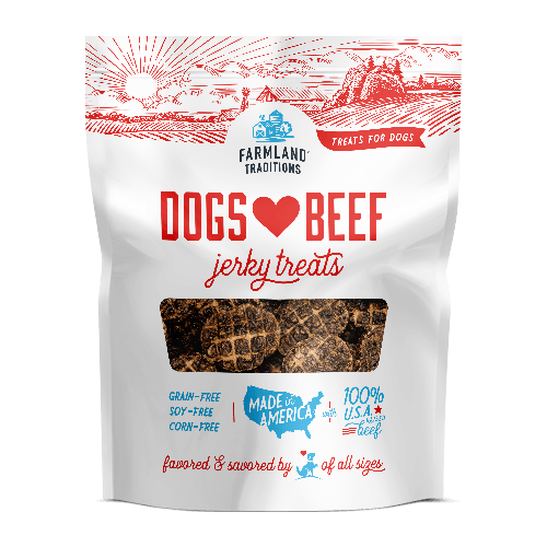 [FT-DLB05] Farmland Traditions Beef Jerky Treats for Dogs (5oz)
