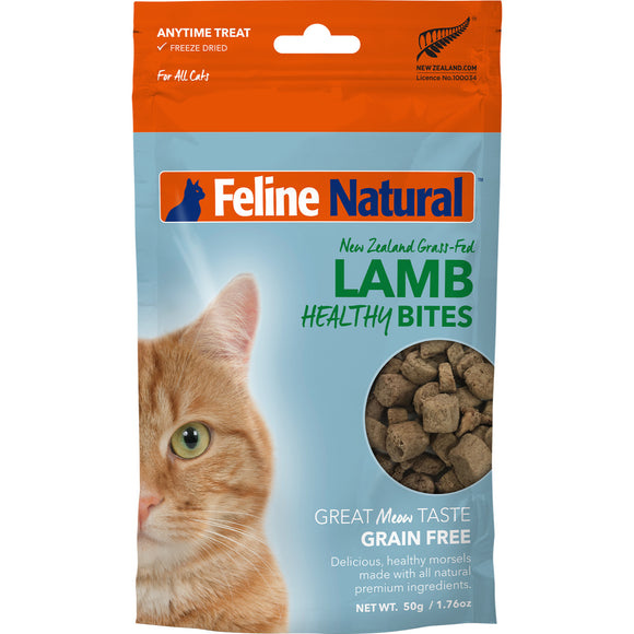 Feline Natural Freeze-Dried Healthy Bites Lamb Treats for Cats (50g)