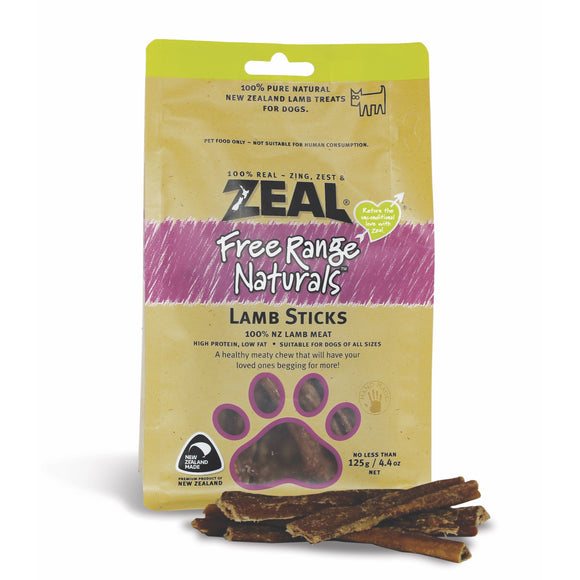 [Buy2Free1] Zeal Free Range Natural Lamb Sticks Treats for Dogs (125g)