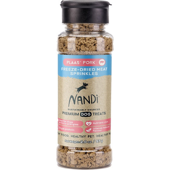 Nandi Freeze-Dried Plaas Pork Meat Sprinkles for Dogs (57g)