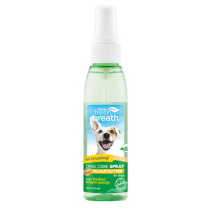 Fresh Breath by TropiClean Oral Care Spray for Dogs (Peanut Butter) 4oz