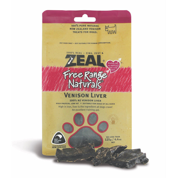 [Buy2Free1] Zeal Free Range Natural Venison Liver Treats for Dogs (125g)