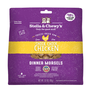 Stella & Chewy's Freeze-Dried Raw Chick, Chick, Chicken Dinner Morsels for Cats (3.5oz)