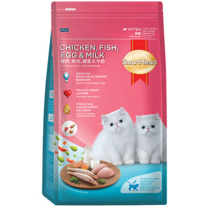 SmartHeart Kitten (Chicken, Fish, Egg & Milk) Dry Food for Cats (2 sizes)