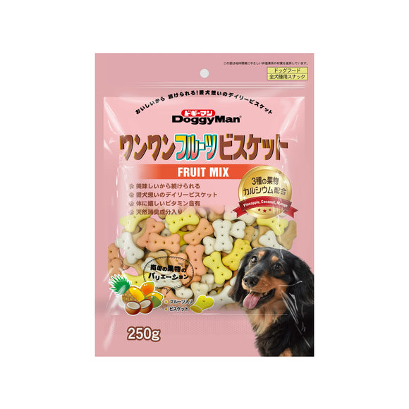 [DM-81326] DoggyMan Bowwow Fruits Biscuit for Dogs (250g)