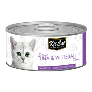 [1carton] Kit Cat Topper Series Canned Food (Tuna & Whitebait) 80g x 24cans