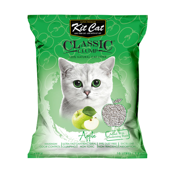 Kit Cat 100% Natural Classic Clump Cat Litter (Apple) 10L/7kg