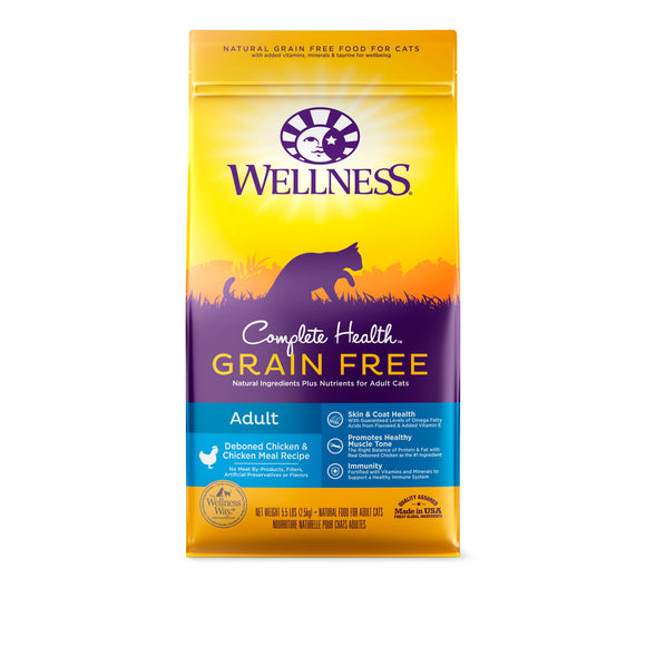 Wellness Complete Health™ Grain Free Adult Deboned Chicken & Chicken Meal Dry Food for Cats (2 sizes)