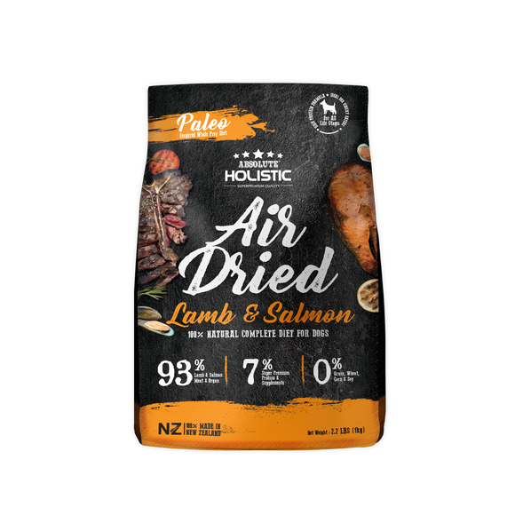 Absolute Holistic Air Dried Dry Food (Lamb & Salmon) for Dogs (1kg)