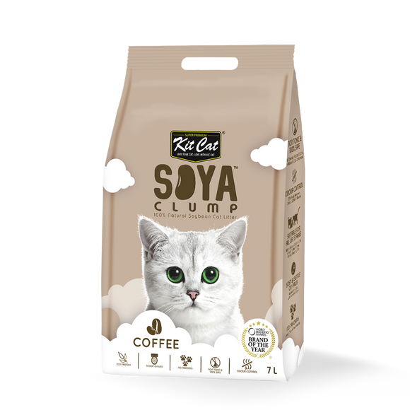 Kit Cat Soya Clump Cat Litter (Coffee) 7L