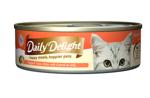[1carton=24cans] Daily Delight Skipjack Tuna White with Carrot in Jelly (80g)