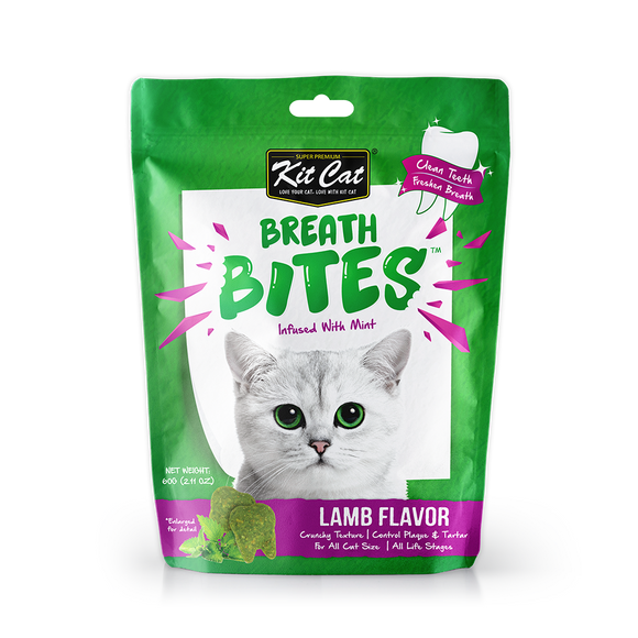 [3 for $8.80] Kit Cat Breath Bites Lamb Treats for Cat (60g)