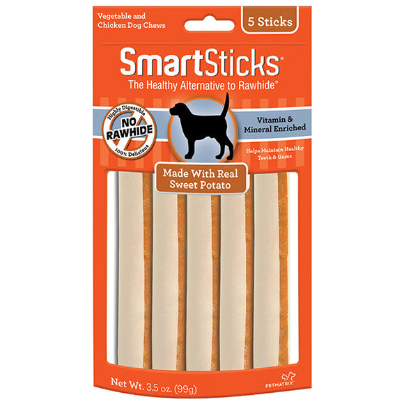 SmartBones Sweet Potato SmartSticks for Dogs (5 sticks)