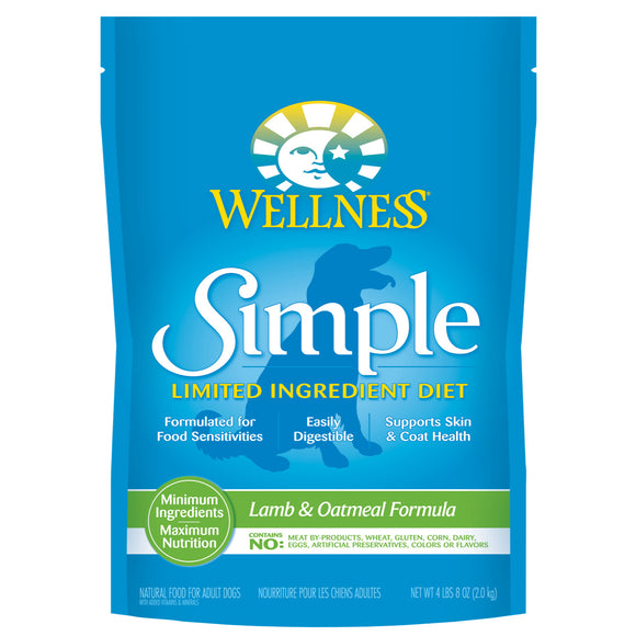Wellness Simple Limited Ingredient Lamb & Oatmeal Recipe Dry Food for Dogs (2 sizes)