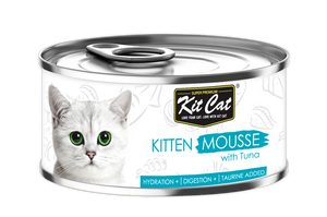 [1carton=24cans] Kit Cat Mousse Series Canned Food (Kitten Mousse with Tuna) 80g x 24cans