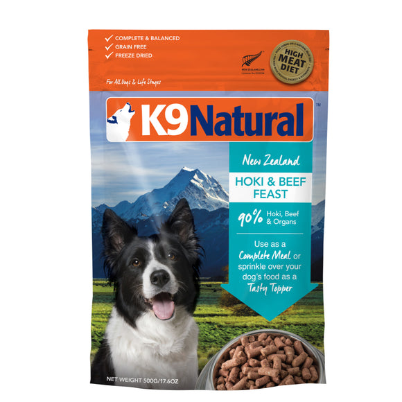 K9 Natural Freeze-Dried Hoki & Beef Feast Food for Dogs (2 sizes)