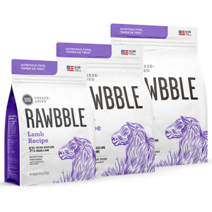 Bixbi Rawbble Grain Free Lamb Limited Ingredient Freeze Dried Dog Food/Toppers/Treats (3 sizes)