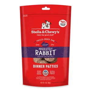 Stella & Chewy’s Absolutely Rabbit Freeze-Dried Raw Dinner Patties (14oz)