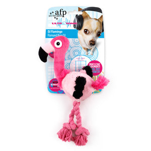 AFP Ultrasonic DJ Flamingo Squeaky Toy for Dogs