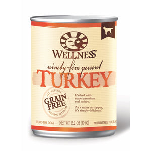 [WN-95Turkey] Wellness Grain-Free Turkey Meal Mixer Canned Food for Dogs (13.2oz)