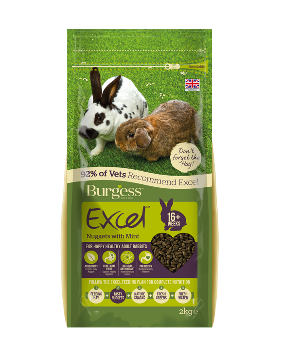 Burgess Excel Nuggets with Mint for Adult Rabbits (2kg)