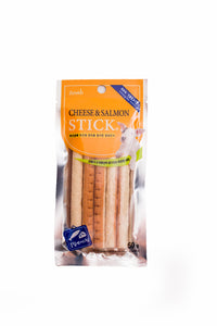 [BW2005][Bundle of 5 at $10] Bow Wow Cheese & Salmon Stick Treats for Dogs (50g)