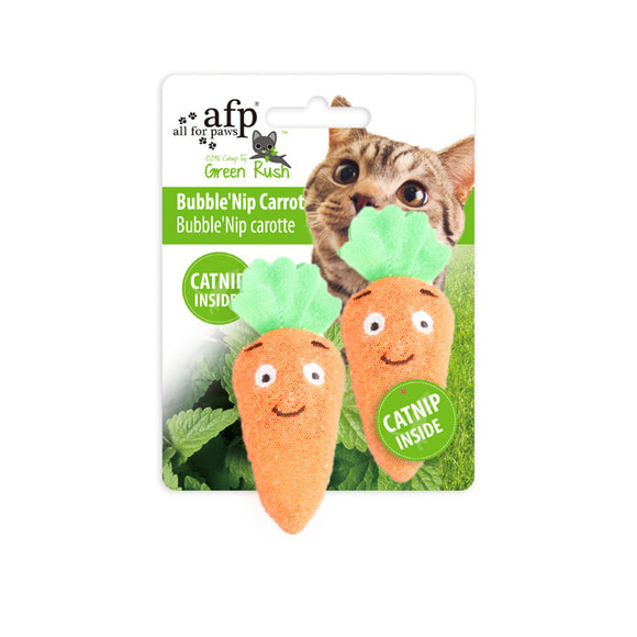 AFP Green Rush Bubble'Nip Carrot Catnip for Cats