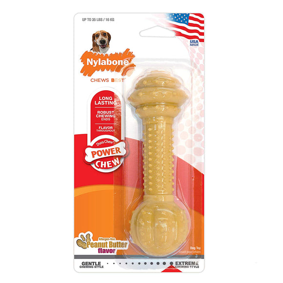 Nylabone Barbell Power Chew Durable Dog Toy (Medium/Large)