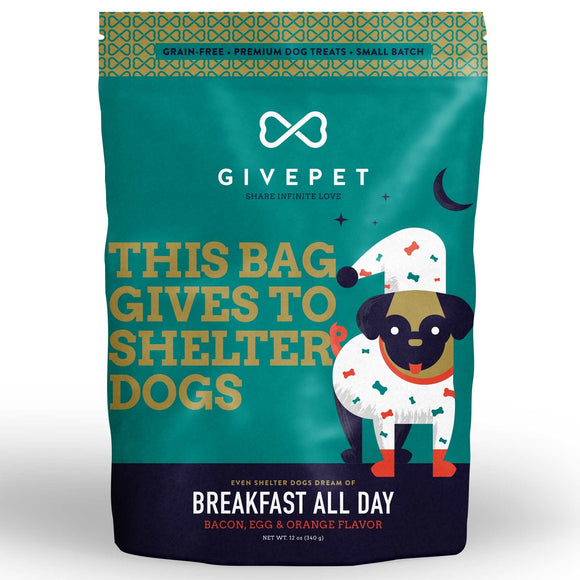 GIVEPET Breakfast All Day Grain Free Small Batch Cookie Treats (340g)