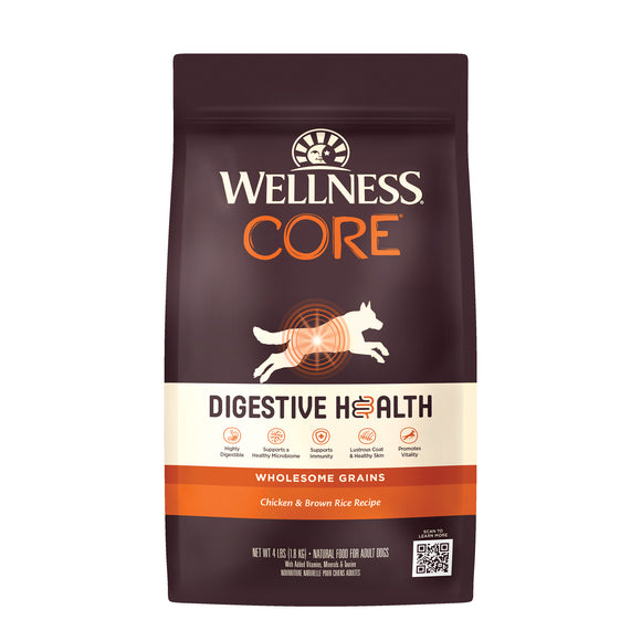 Wellness CORE Digestive Health Chicken Recipe (Chicken & Brown Rice) Dry Food for Dogs (2 sizes)