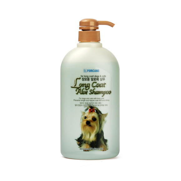 Forcans Long Coat Aloe Shampoo for Dogs & Cats (2 sizes)