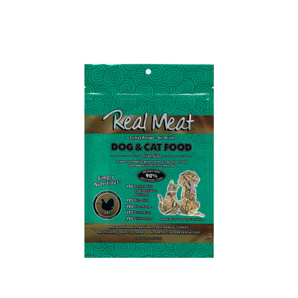 Real Meat Turkey Air Dried Food for Dogs & Cats (2 sizes)