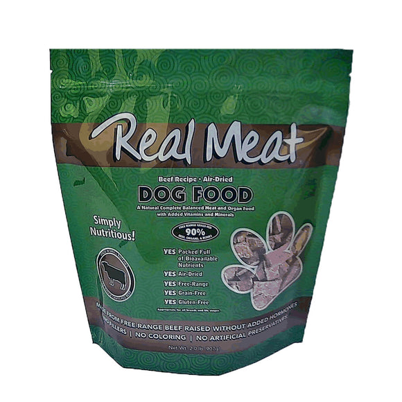 Real Meat Air-Dried Beef Food for Dogs (2lb)